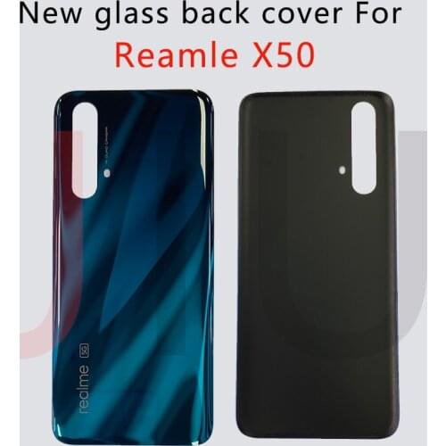 For Oppo Realme X50 5G Glass Battery Cover X50 Housing Repair Replace Back Door Phone Rear Case + Sticker