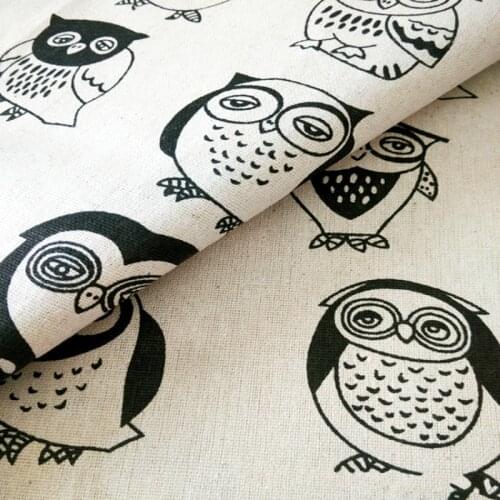 Retro Cotton Linen Fabric Printed Sewing Upholstery Curtain tablecloth Cotton Cloth For DIY Bags Material