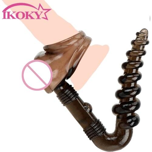 Cock Penis Ring Anal plug Stimulator Butt Plug Male masturbator Prostate Massage Silicone Sex Toys for Men Erotic Adult Products