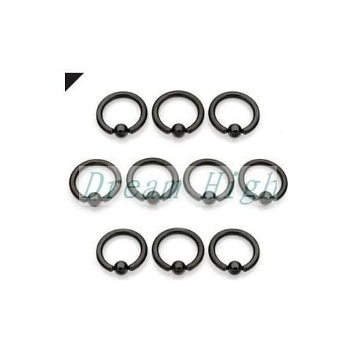 Fashion BCR Eyebrow Lip Ring Earring Nose Ear Tragus Black 316L Surgical steel 100pcs/lot promotional gift