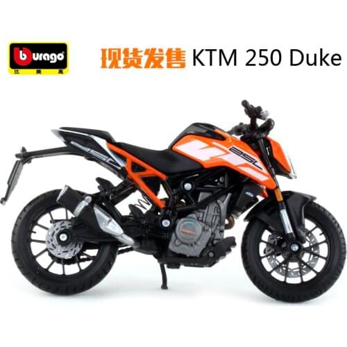 Bburago 1:18 KTM 250 DUKE Motorcycle model die casting toys new box free home collection Kids Toys Adults Toy 51083