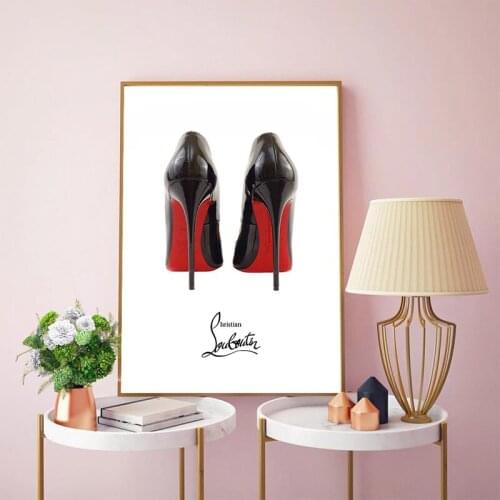 Fashion Wall Art High Heels Poster Nordic Print Modern Canvas Painting Woman Pictures Girls Gift for Living Room Home Decor