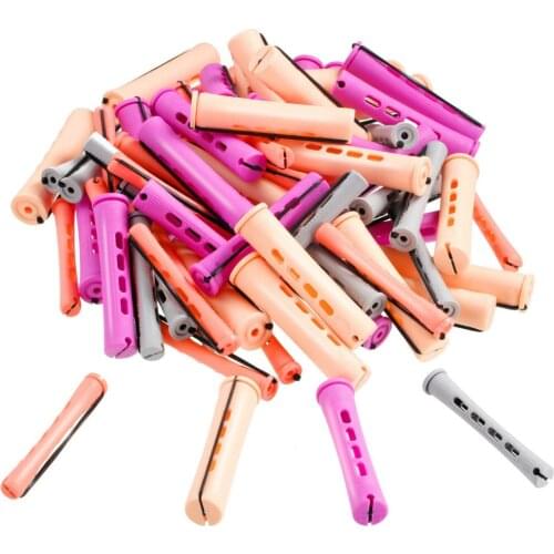 80 Piece Hair Perm Rods Set 4 Sizes Cold Wave Rods Hair Rollers Plastic Perming Rods Curlers for Hairdressing Styling Rulos Pelo