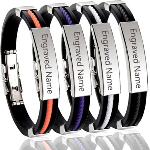 Personalize Custom Name Bracelet Stainless Steel Adjustable Bracelet Men Bracelet or Women Bracelet Girls Boys Gift