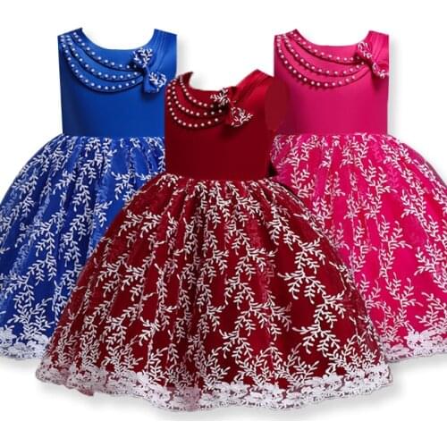 Girls Wedding Dresses 2021 New Sleeveless Cute Lace Flower Little Girl Princess Dress For Girl Piano Performance Evening Dresses