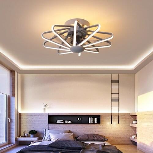 Led ceiling fan with lamp remote control bedroom decorative fan restaurant lamp 110V / 220V ceiling fan free delivery