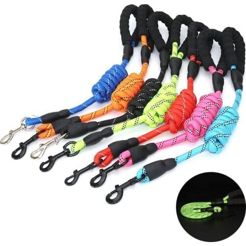 Reflective Large Dog Leash Nylon Rope Pet Running Tracking Leashes Long Lead Dog Mountain Climbing Rope for Medium Large Big Dog