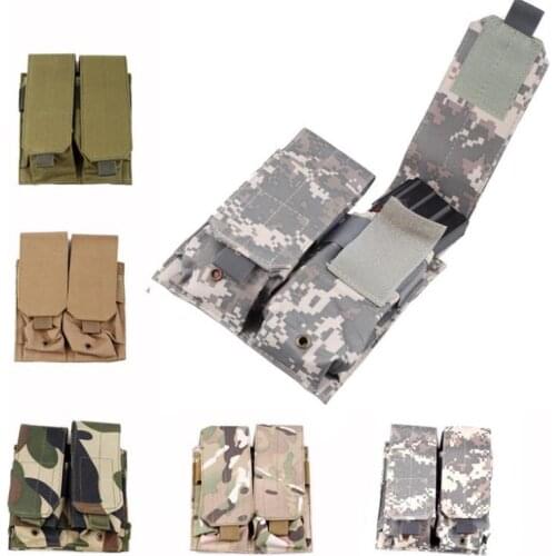 Tactical Double Stack 5.56 223 Rifle Magazine Mag M4 M16 Molle Pouches Top Flap Airsoft Pouch Bag For Pistol Handgun 5 Colour