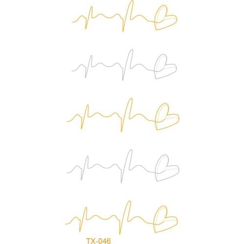 Body Bronzing Tattoos Sticker Metal Tatouage Temporaire Femme 105*60mm Gold Silver Waterproof Transfer Temporary Fake Tattoo Art