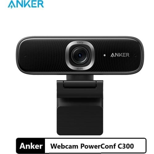 Anker PowerConf C300 Smart Full HD Webcam, AI-Powered Framing & Autofocus, 1080p Webcam with Noise-Cancelling Microphones