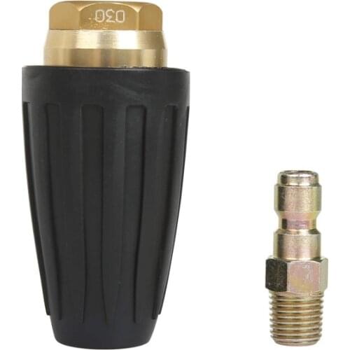Universal Pressure Washer Turbo Nozzle For High Pressure Outlet Fitting Rotary 3.0 Orifice 1/4 Inch Quick-Connect Plug Spray F