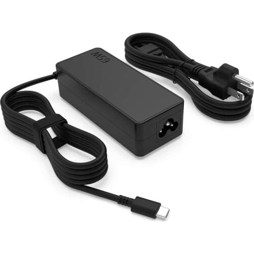 Huiyuan for 65W USB-C AC Charger Fit for Lenovo ThinkPad T480 T480s T580 T580s, 4x20m26268 Chromebook 100e 300e