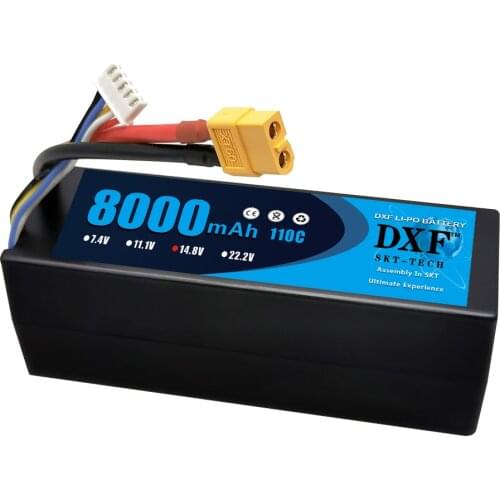DXF 4S 14.8v lipo battery HardCase 8000mAh 110C 220C AKKU for 1:8 1:10 RC Car E Buggy Truggy Truck Boat Helicopter Quadcopter
