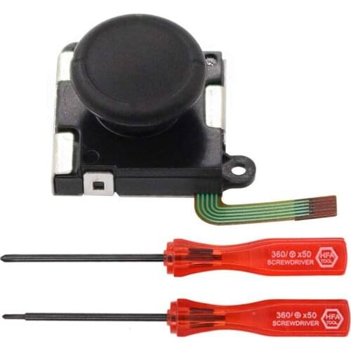 Left and Right 3D Analog Joystick Rocker Thumb Rod Stick with Screwdriver for Nintendo Switch Joy-con Controller