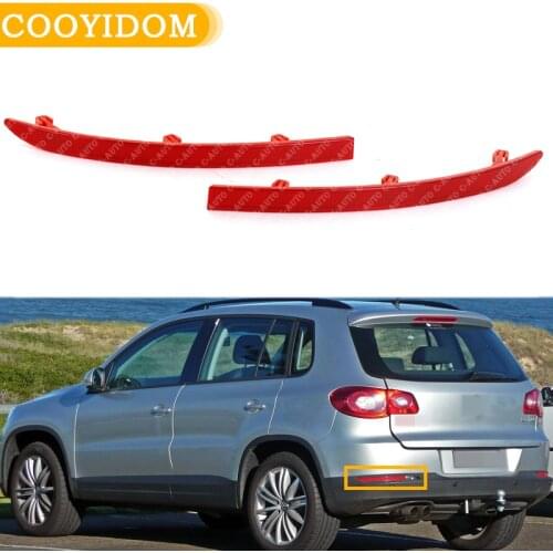 Car Right / Left Red Rear Bumper Marker Reflector For VW Tiguan 2008 2009 2010 2011 2012 2013 2014 2015 5ND945105 5ND945106