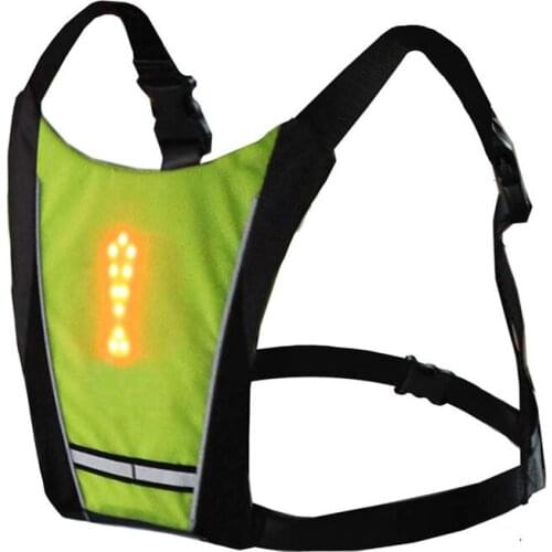 Cycling Bicycle LED Wireless Safety Turn Signal Light Vest for Riding Night Guiding