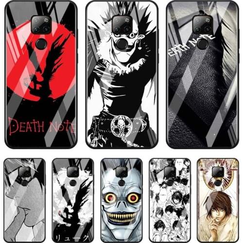 Tempered Glass Cover Anime death note For Huawei Y6 Y7 Y9 Y5P Y6P Y8S Y8P Y9A P Smart Z 2019 2020 2021 Phone Case