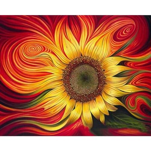 Diy Diamond Painting Abstract sunflower Cross Stitch Kits Full square 5d Diamond Embroidery Mosaic Home Decor Y1956