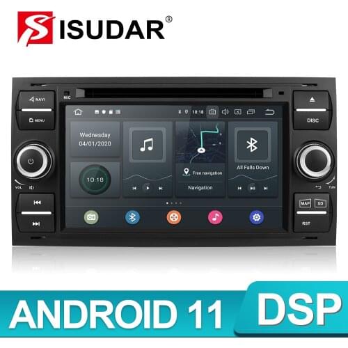 Isudar PX6 2 Din Android 10 GPS Autoradio 7 Inch For Ford/Mondeo/Focus/Transit/C-MAX/S-MAX/Fiesta Car Multimedia Player 4GB RAM