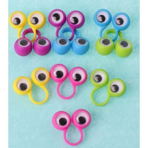 New 10 Pcs Eye Finger Puppets Eye Rings Kids Baby Toys Gift Accessories