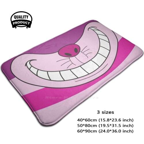 Alice In Chesire Cat Door Mat Foot Pad Home Rug Cat Cat Purple Fantasy Lewis Carol Chesire Mad Alice In