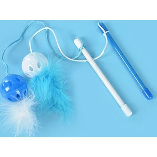 Legendog Cat Teaser Wand Interactive Pouch Mouse Cat Feather Teaser Kitten Teaser Toy Chewing Toys Funny Training Toys