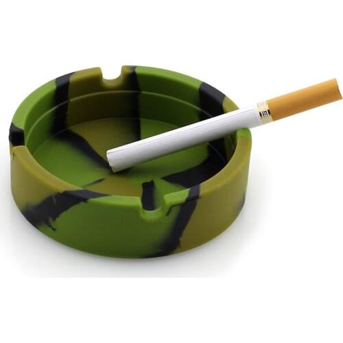 New Portable Rubber Noctilucent Silicone Soft Eco-Friendly Round Ashtray Ash Tray Holder LOT Shatterproof Cinzeiro Free Shipping
