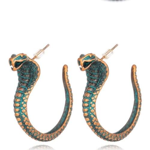New accessories personality exaggerated punk style jewelry snake earrings fashion trend earrings manufacturers wholesale