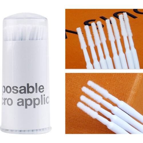 100PCS/Lot Disposable Eyelash Brushes Swab Microbrushes Eyelash Extension Tools Individual Eyelashes Removing Tools Applicators