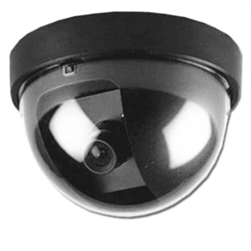 Plastic Smart Indoor/Outdoor Dummy Surveillance Camera Home Dome Fake CCTV Security Camera With Flashing Red LED Lights
