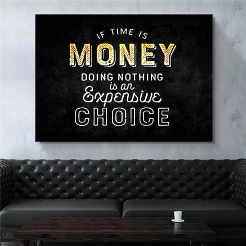 Prints Home Decor Money English Letters Canvas Poster Painting New Style Wall Art Modular Picture No Framework For Living Room