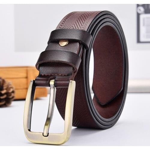 Luxury genuine leather luxury strap belts for women new fashion pin buckle Causal Female Vintage for Women Dresses belt