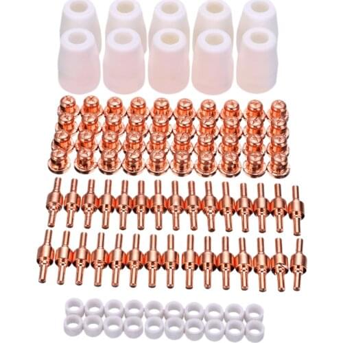 Retail 100Pcs PT-31 LG-40 Air Plasma Cutter Cutting Nozzles Electrode Tip Torch Consumable Kits 40A Fit For LGK-40 CUT-40 BPS40
