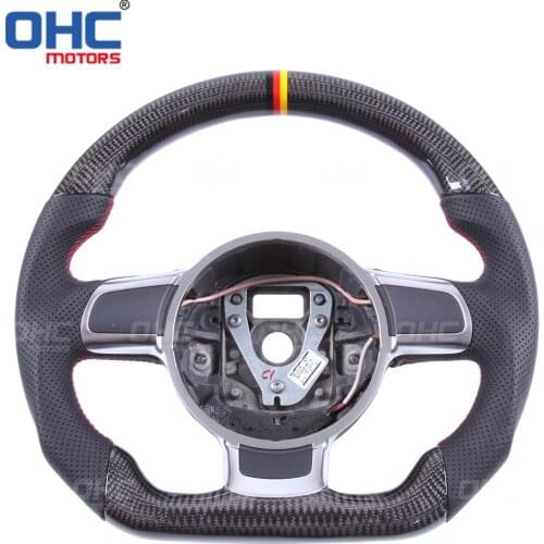 100% Real Carbon Fiber Steering Wheel compatible for A1 A2 A3 A4 A5 S3 S4 RS3 RS4 RS5 RS6 RS7 S line Au-di R8 TT TTRS