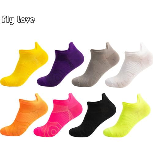 Athletic Sport Ankle Boat Socks Nylon Outdoor Basketball Bike Running Football Breathable Non-Slip 9 Colors No Show Socks
