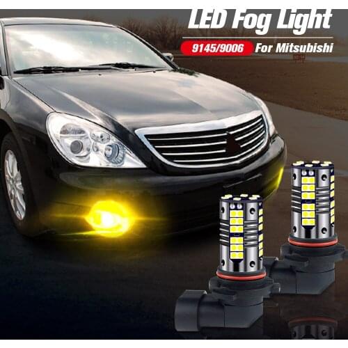 2pcs LED Fog Light Blub HB4 9006 H10 9145 Lamp Canbus For Mitsubishi Outlander 2003-2006 Galant 2007-2012 Montero Raider