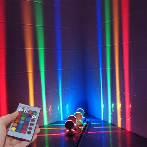 AC85-265V LED Wall Light Window Sill Lamp Colorful Remote Corridor Light 360 Degree Ray Door Frame Line Wall Lamp for Hotel Bar