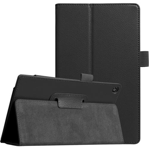 Slim Folding Stand PU Leather Case for Amazon Kindle Fire HD 8 2018 2017 Tablet Protective Case Folio Flip Cover