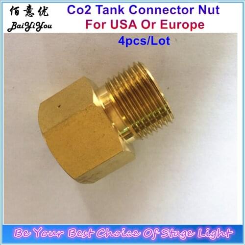 CO2 Jet Machine Tank Copper Connector Screw Diamater USA 20mm European 21.4mm Nut To Connect Tank And Hose