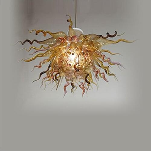 Zhongshan Factory Hand Blown Murano Glass Chandeliers Hanging LED Modern Art Glass Lightings