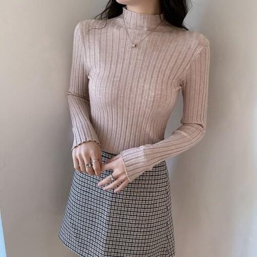 Women Sweater Turtleneck Pullovers Autumn Winter Sweaters New 2021 long sleeve Warm Soft Female All-match Sweater