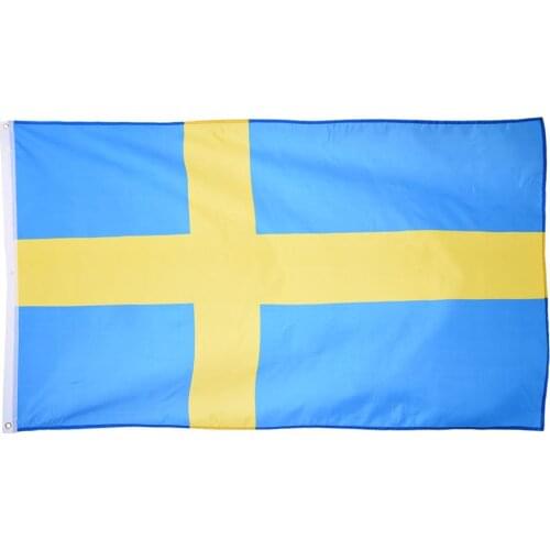 3*5ft Swedish Sweden Nation Flag Banner Festival Party Home Gardening Decoration 90*150cm