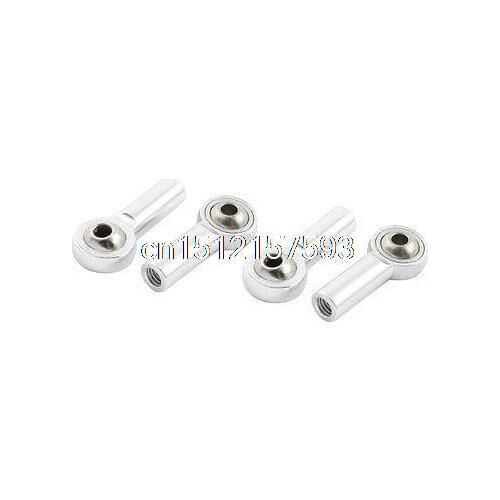 4Pcs Silver Tone Metal Rod End Spherical Brass Ball Joint M4 3x6x26mm for RC Car