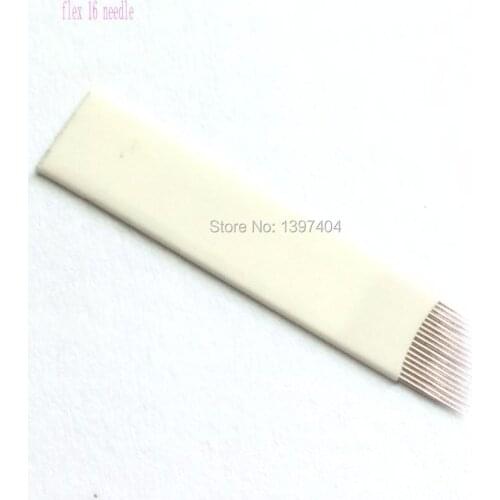 50pcs /lot 16Needles flex Permanent Makeup Eyebrow Blade For 3D Permanent Makeup Handmade Manual Tattoo Pen Cosmetic Eyebrows