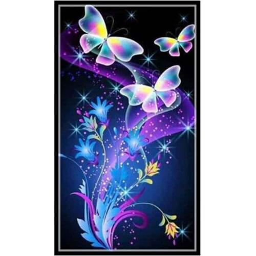 5D flower butterfly rose resin diy diamond painting diamond mosaic beaded gift making tool diamond bellbell pattern GT2035