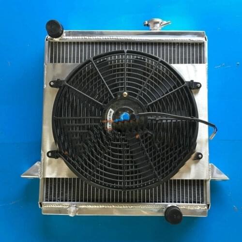 For Triumph TR TR6 Roadster 1969-1974 / Triumph TR250 1967 1968 2.5L I6 Manual 70 71 3Row Aluminum Radiator + Shroud + Fan