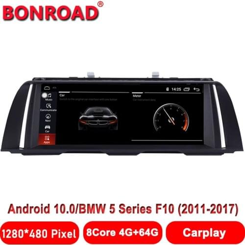10.25" Android 10.0 8 Core Ram4G Rom64G Carplay Car GPS Radio for BMW 5 Series 520i F10 F11 (2011-2016) CIC/NBT with BT Wi-Fi