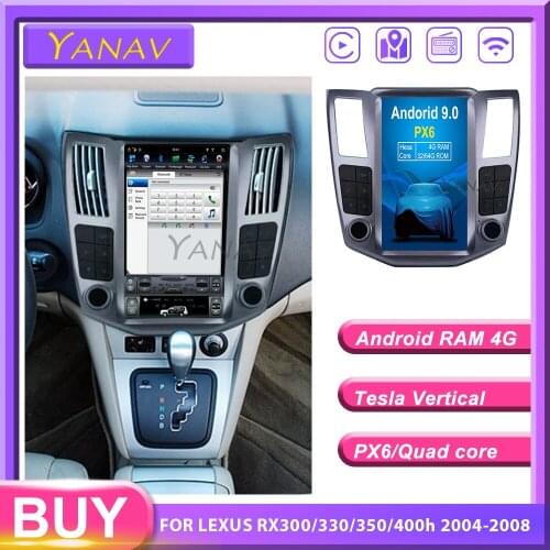 Car stereo DVD player GPS Navigation For-LEXUS RX300/330/350/400h 2004-2008 car radio multimedia player Android Vertical Screen