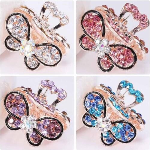 Butterfly Crystal Rhinestone Claw Hairpin Women Hair Clamp Accessory Clip New