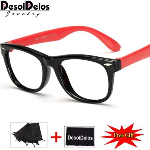 Healthy Silicone Children Clear Glasses Girls Boys Flexible Eyewear Frames Kids Glasses Frames Optical Spectacle Frames Child